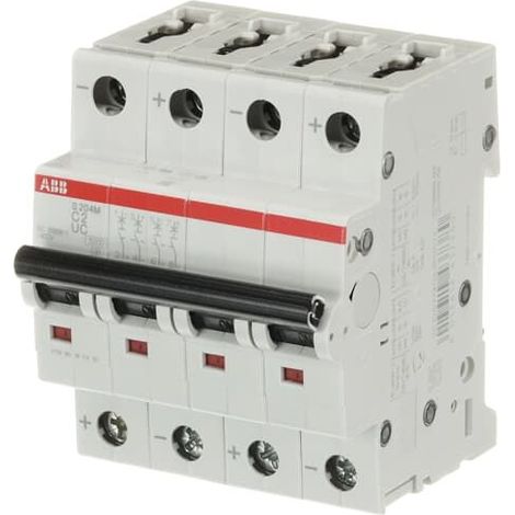 Disjoncteur ABB S200 M UC 4P, 2A, pouvoir de coupure 10 kA ( Prix pour 1 )