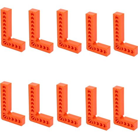 CSPARKV - Abrazaderas de esquina cuadradas (10 unidades, 7,6 cm, 90°), posicionador auxiliar de plástico de ingeniería para carpintería, empalmes y posicionamiento (1/5)