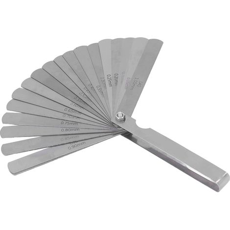 Fühlerlehre aus Edelstahl, hochpräzises Spaltmessgerät für Ingenieure und Mechaniker, 0,05–1 mm (1/5)