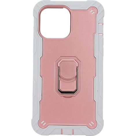 Stoßfeste Hülle mit Ständer für iPhone 13 Pro Max, gepanzerte Schutzhülle (Goldgrau) (1/5)