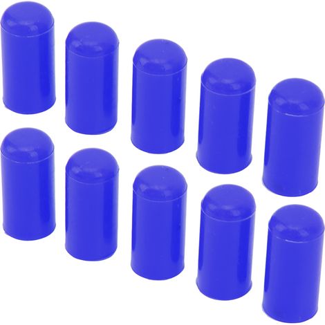 Lot de 10 bouchons de tuyau d'admission d'air de 6 mm en silicone résistant à l'usure, flexibles et étanches, bleus. (1/5)