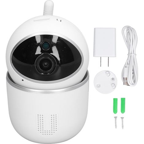 Caméra de sécurité WiFi 355° rotation 1080P détection mobile, caméra surveillance intelligente Tuya APP, prise US 100-240V (1/5)