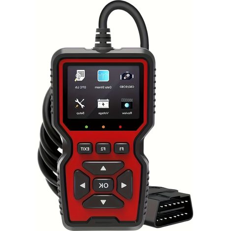 Strumenti diagnostici OBDII professionali per autoveicoli, tra cui uno scanner lettore di codici OBD2 EOBD completo di tutte le funzionalità. (1/5)