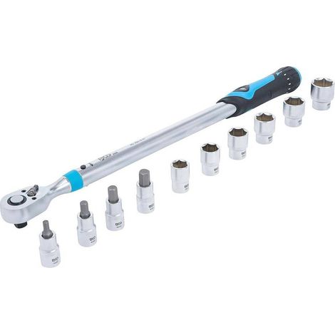 Jeu de Clés Dynamométriques 12,5 mm (1/2) - 40-200 Nm, 11 pcs - Précision et Fiabilité, Acier - D-Work