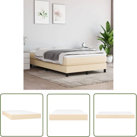 The Living Store Matelas de lit à ressorts ensachés Crème 120x200x20 cm Tissu - Matelas À Ressorts Ensachés - Matelas Crème - Matelas Double - Literie - Sommier (1/5)