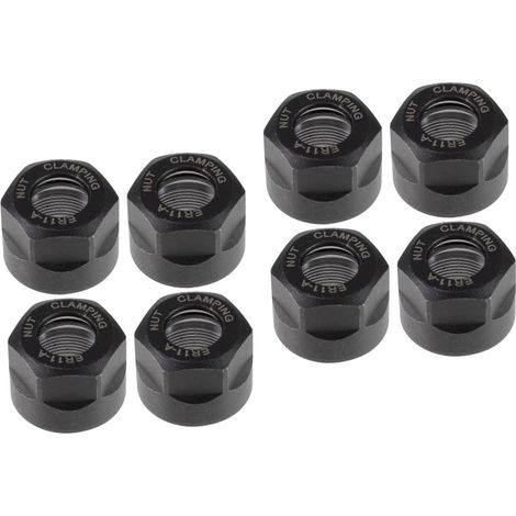 Lot de 8 écrous serrage pour porte-fraises, porte-embouts (1/5)