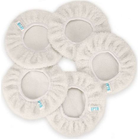 Polishing Bonnet, 5 Pieces (230-250mm) Polishing Bonnets Electric Car Polishing Bonnets Waxing Pads for Most Car Polishers (1/5)
