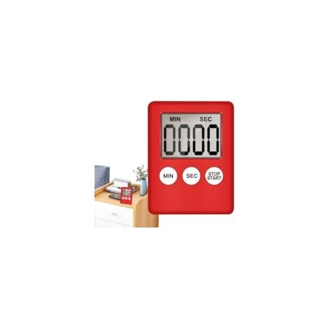 Digitaler Timer – Küchentimer – Magnetische Stoppuhr mit Alarm – Digitaler Timer mit akustischem Alarm, LCD-Bildschirm und Countdown-Timer für Küche, Arbeitszimmer und Klassenzimmer – Crezuo