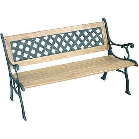 Banco de hierro/madera con cuadros de 126 cm Vette 04777