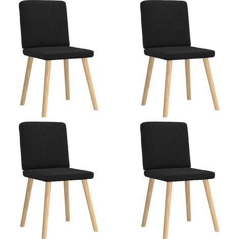 Lot de 4 Chaises à manger,Chaise de cuisine noir tissu CFW90526 (1/5)