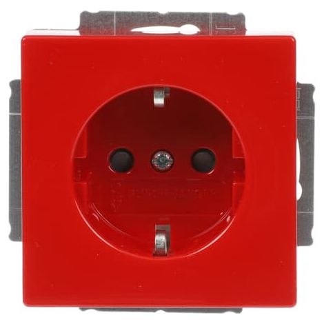 Busch-Jaeger SCHUKO® Enchufe con protección Safety+ rojo - Plataforma 63 (20 EUCKS-12-82-101), 2CKA002013A5464