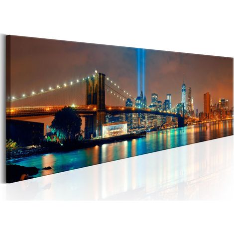 Tableau Imprimé "New York City : Beautiful Night" 50 x 150 cm (1/2)