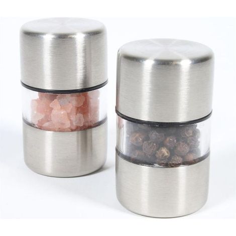 Set di 2 macinasale e pepe, 5 cm, argento (1/3)