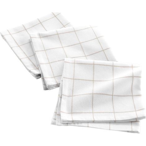Lot de 3 Serviettes de Table "Axel" 40x40cm Naturel