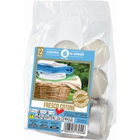 Cereria di Giorgio Tealight profumati cotone bianco 12 pz anallergici (1/3)