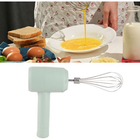 Kabelloser, wiederaufladbarer elektrischer Eierquirl, kleiner automatischer Sahnemixer, USB-aufladbar, hellblau. (1/5)