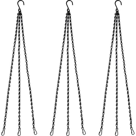 Chaîne De Suspension Pour Panier - Fer - 56 Cm - Intérieur Et Extérieur - Lot De 3 (1/5)