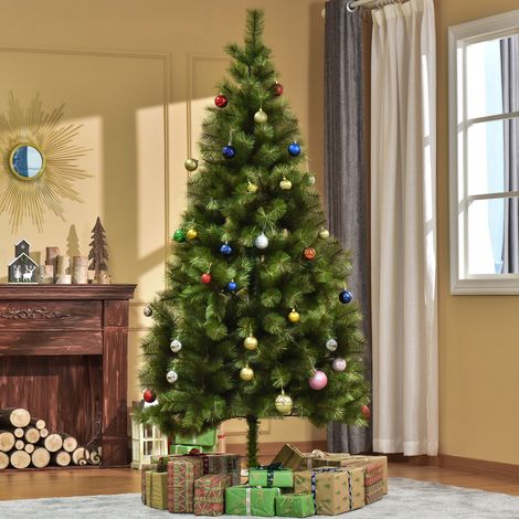 Künstlicher Weihnachtsbaum 210 cm künstlich Tannenbaum mit 505 Spitzen Christbaum Weihnachtsdeko inkl. Metallständer für drinnen