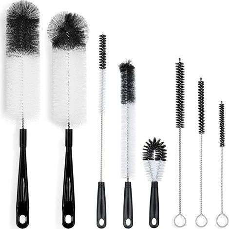 8 brosses de nettoyage : goupillon, goupillon, écouvillon, goupillon et verre avec crochets de suspension (1/4)