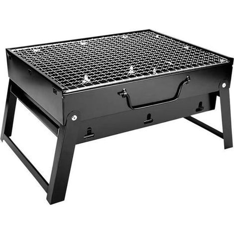 Gril de barbecue, gril à charbon de bois, outil de barbecue pliable, portable et léger, adapté aux barbecues et pique-niques en plein air. (1/5)