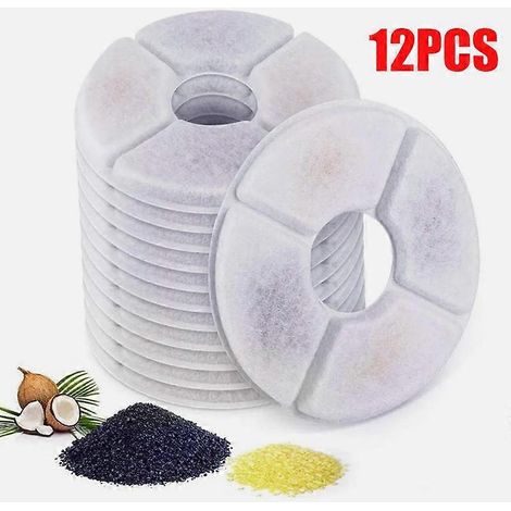 12 filtres de rechange pour fontaine à eau pour chiens et chats, motif floral ( ) (1/5)