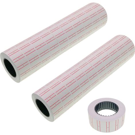 10 Rollen mit insgesamt 5500 Stück Preisauszeichner-Etiketten, 21 mm x 12 mm Preisauszeichner-Aufkleber, Preisauszeichner-Preisschilder, 550 Stück pro Rolle (1/5)