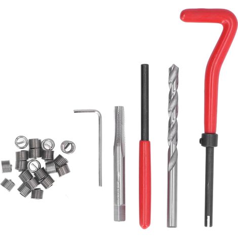 Kit de réparation de filetage M10x1.0mm avec tarauds HSS, foret et outil de démontage de goujon pour filets endommagés (1/5)