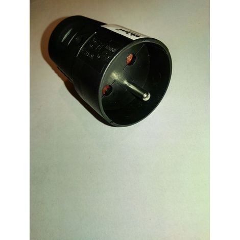 Enchufe portátil de PVC con toma de tierra, negro 24527 (1/3)