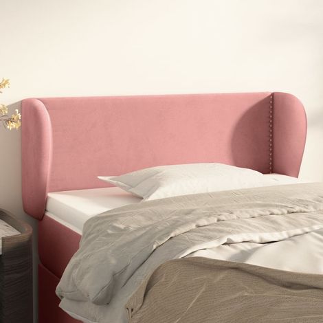 Cabecero de terciopelo rosa 103x23x78/88 cm vidaXL (1/5)