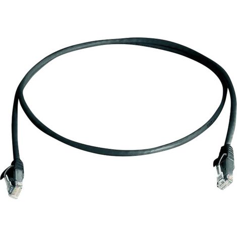 Telegärtner 100008781 RJ45 Câble réseau, câble patch CAT 5e U/UTP 5.00 m noir ignifuge, sans halogèn (1/4)