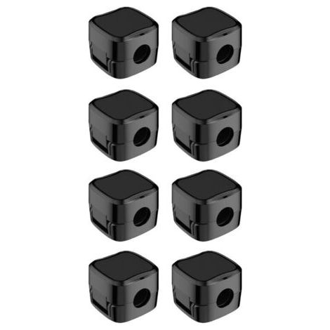 Set mit 8 magnetischen Kabelorganisatoren mit selbstklebenden Kabelmanagement-Clips für USB-Ladekabel und Stromkabel, für Zuhause und Büro (schwarz)
