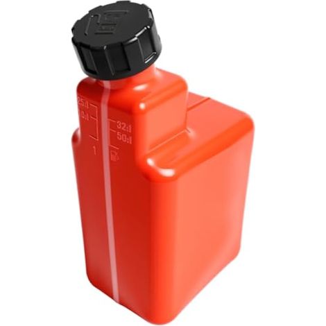 Bouteille de mélange d'huile moteur 2 temps 1 l pour tronçonneuse à essence, tondeuse à gazon, débroussailleuse 32:1/50:1/40:1/25:1 (Orange-1L) (1/5)