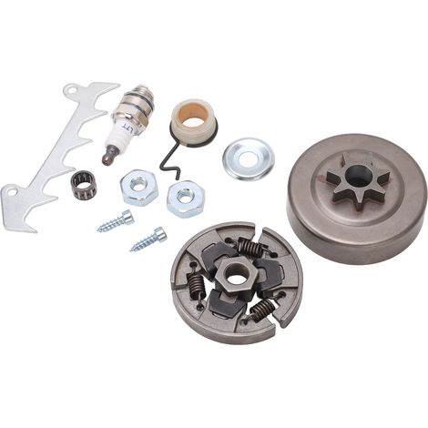 Kit embrayage tronçonneuse pièces détachement électrique pour Stihl MS250 025 MS230 023 MS210 021 avec tambour cliquet vis sans fin roulement rouleau cylindrique bougie 11 pcs (1/5)