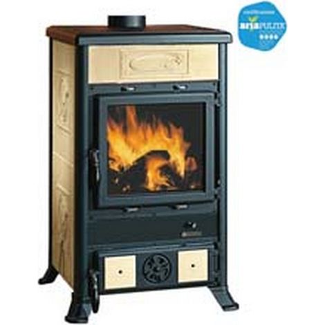 1PZ STUFA A LEGNA ROSSELLA R1 BII 8,8 KW LIBERTY PANNA - misure cm.57,8x58,6x91,5h. - peso Kg.155