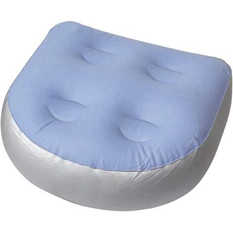 Siège D'appoint Gonflable, Sièges pour Spa, avec 4 Ventouses, Coussin de Dossier de Siège D'appoint Doux et Confortable, pour Spas et Bain à Remous Massage (Bleu) (1/5)