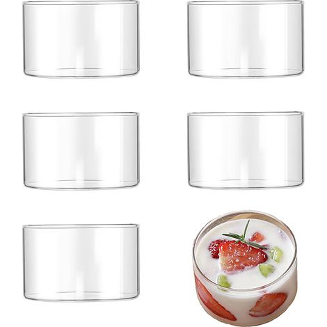 Dessertglas - 200 ml - Borosilikatglas - Für Tiramisu Panna Cotta Eis Pudding - 6 Stück (1/5)
