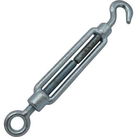x1 M5 Galvanised Forged Straining Screw Hook Eye - Caravan Turnbuckle Open Body (1/5)