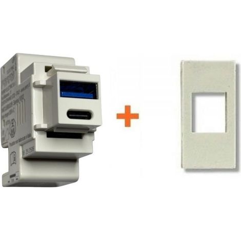 Perry presa USB A + C 3A compatibile Legrand Mosaic - 1MCUSB002B