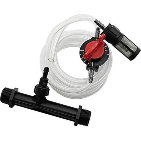 Injecteur Engrais Venturi - Raccords Irrigation Serre Filetés 1/2 Pouces et 3/4 Pouces - Débit 0,29 à 0,81 m³/h - Pression 0,7 à 9,5 bar - 1 Jeu (1/4)