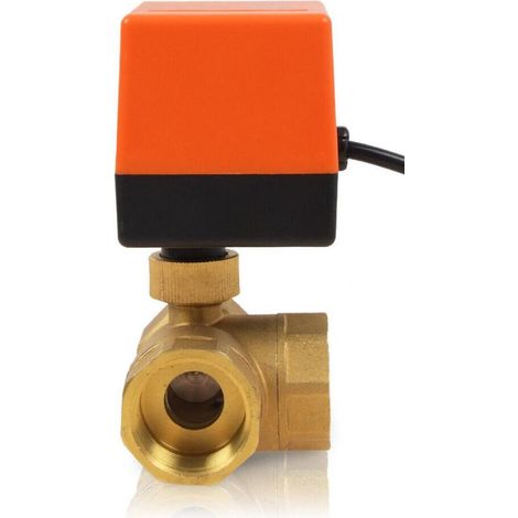 Vanne Motorisée - Vanne à Bille Électrique 1 Pouces - Raccord Fileté Intérieur - 230 V AC - Pression 1,6 MPa - Pour Eau Gaz Huile (1/5)