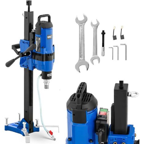 MSW – Carotteuse diamant verticale 4000 W – Perçage béton et pierre jusqu'à 260 mm – Vitesse 750 tr/min – Dispositif de protection (1/5)