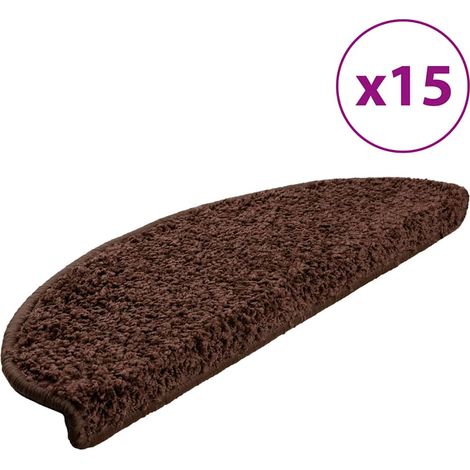 Maison Exclusive - Stufenmatten 15 Stk. 65x21x4 cm Braun Halbrund (1/5)