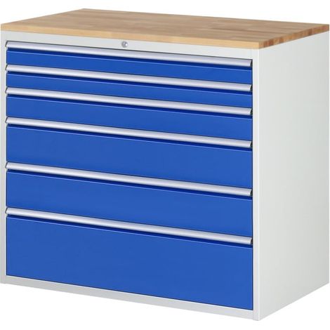 Rau tiroir armoire à tiroirs hêtre dessus et 6 x tiroir 2x90 2x120 1x180 1x180 2x180 1x270mm (1/5)