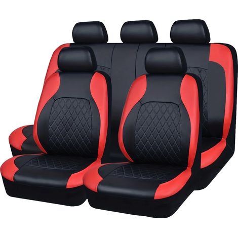 Coprisedili per auto, vestibilità universale, adatti anche agli animali domestici, colore rosso (1/2)