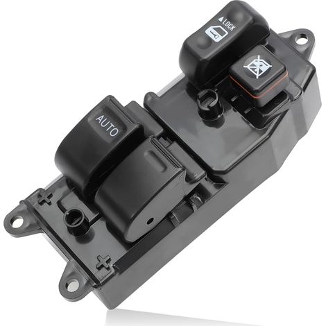 BEBUSINGOTO Botón de interruptor de ventana para Toyota Yaris, botón regulador de ventana con conector de 8 pines, lado izquierdo, guía para Hilux, Hiace, Land Cruiser 84820-10100 (1/5)