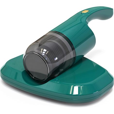 Aspirateur pour matelas, 350 W, 50 kPa, aspirateur à main anti-acariens avec batterie rechargeable de 2 400 mAh, pour le nettoyage en profondeur des oreillers et des tapis (VERT) (1/2)