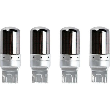 2 ampoules LED ambrées chromées 7440 T20 144 SMD pour clignotants -