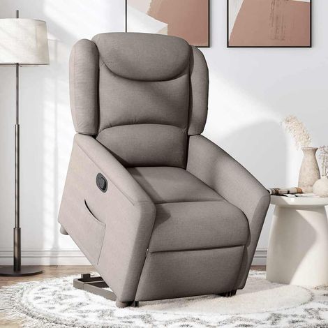 Fauteuil de Salon,Chaise,Fauteuil inclinable taupe tissu CFW469724 (1/5)
