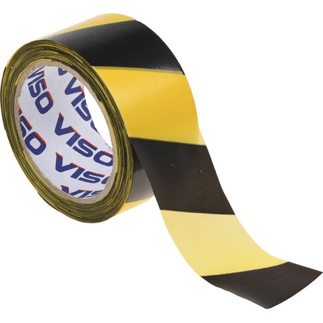 Ruban de Signalisation Noir/Jaune RS PRO, 50mm x 100m ( Prix pour 1 ) (1/2)