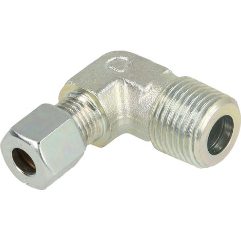 Raccord à visser coudé mâle 1/2'' x 8 mm avec filetage conique